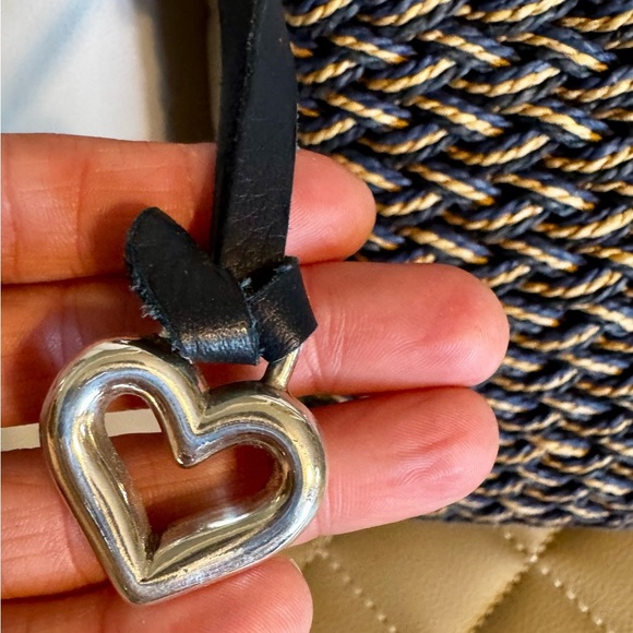 Brighton Blue and Tan Woven Crossbody Bag - Picture 3 of 5